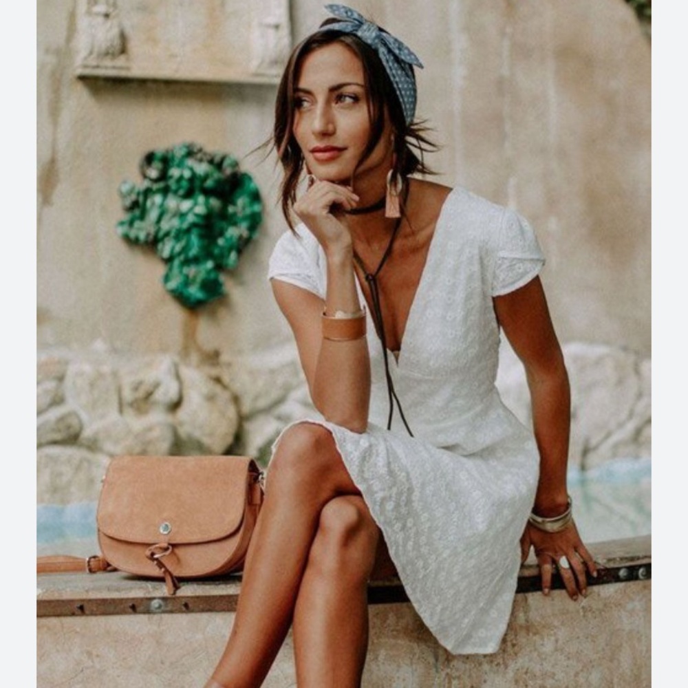 White eyelet sundress